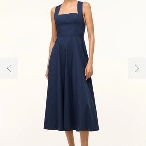 NWT STAUD Navy Teresa Midi Dress